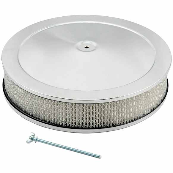 9790 Competition Air Cleaner - Chrome, Fits 2, 3, and 4 Barrel Carburetors with 5-1/8 Inch Neck