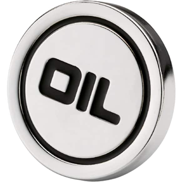 9815 Push-In Series Oil Filler Cap - Chrome, Steel, Universal, Sold Individually