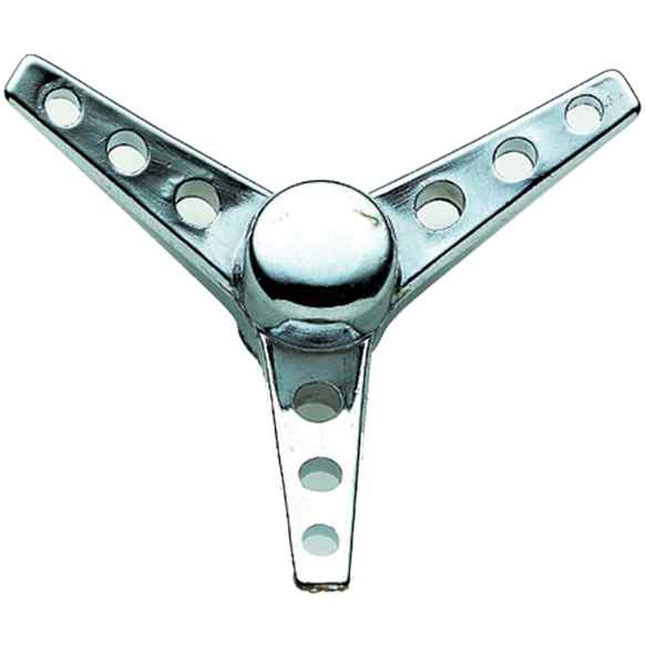 9868 Air Cleaner Wing Nut - Tri-Bar - Chrome, 1/4-20 Thread