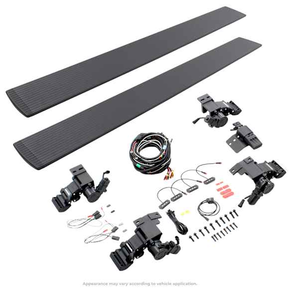 20415587T Running Boards, Protective Bedliner Coating, Aluminum, 4-Door, Crew Cab Pickup, E-BOARD E1 Electric Series