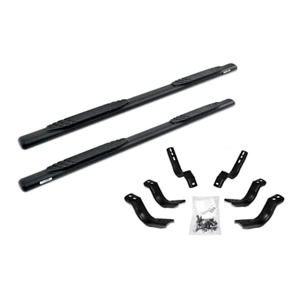 684404680T Running Boards, Powdercoated Textured Black, Steel, 4-Door, Extended Cab Pickup, OE Xtreme Series