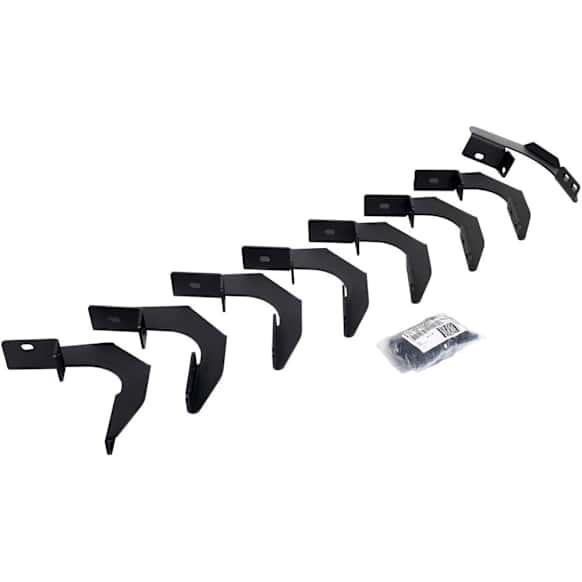 6942355 Running Board Mounting Kit - Textured Black, Mild Steel, Direct Fit, Kit