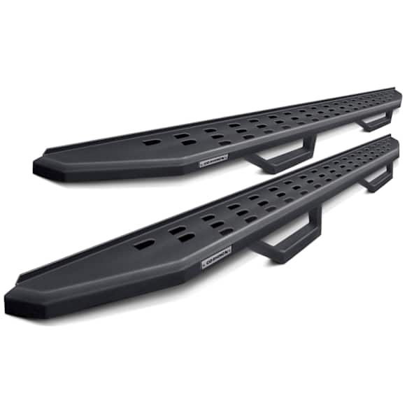 6944256820PC Running Boards, Powdercoated Textured Black, Steel, Includes Mounting Brackets and Two Pairs of Drop Down Steps, 4-Door, Sport Utility, RB20 Raptor-Style Series