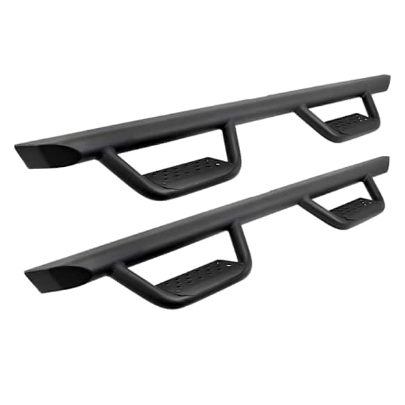 2021 GMC Sierra 1500 - Side Steps, DIESEL, 4-Door, Extended Cab Pickup, Textured Black, Mild Steel, Set of 2, Dominator Xtreme D2 Series