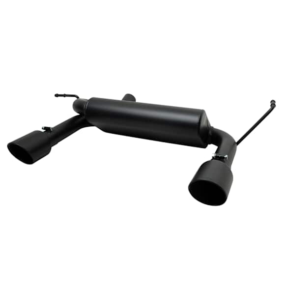 17303-B Cat-Back Exhaust System, Made of Stainless Steel, Black Elite Split Rear Series