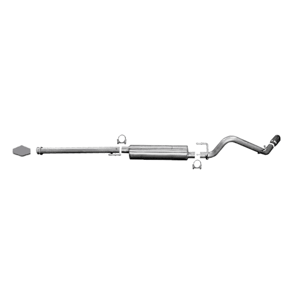 18802 Cat-Back Exhaust System, 4.0L, 6Cyl, Made of Aluminized Steel, Performance Single Series