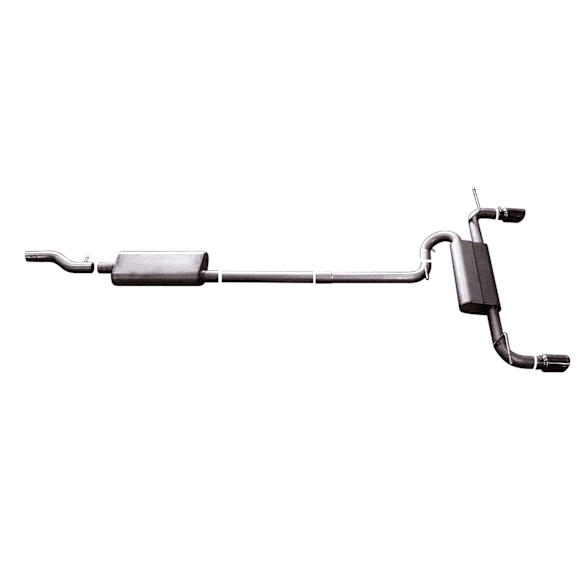 319630 Cat-Back Exhaust System, Made of Aluminized Steel, Performance Dual Split Series