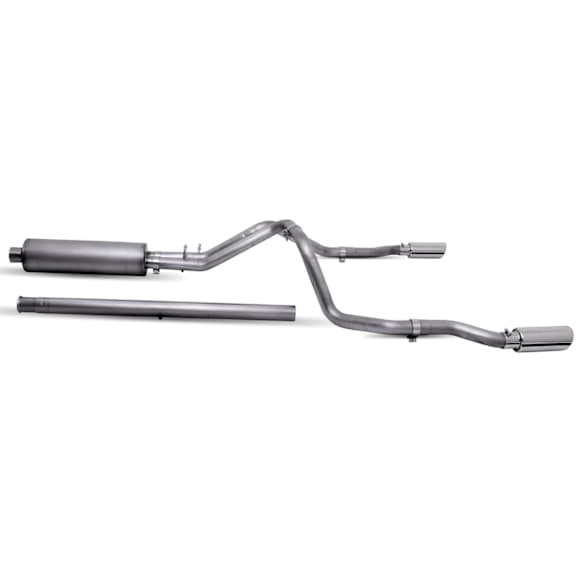 65699 Cat-Back Exhaust System, Made of Stainless Steel, Performance Dual Split Series