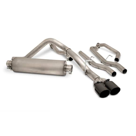 67104B Cat-Back Exhaust System, 3.4L, 6Cyl, Made of Stainless Steel, Black Elite Dual Series