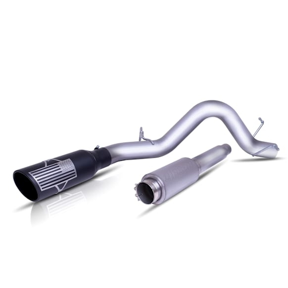 70-0004 Cat-Back Exhaust System, Made of Stainless Steel, Patriot Flag Single Series