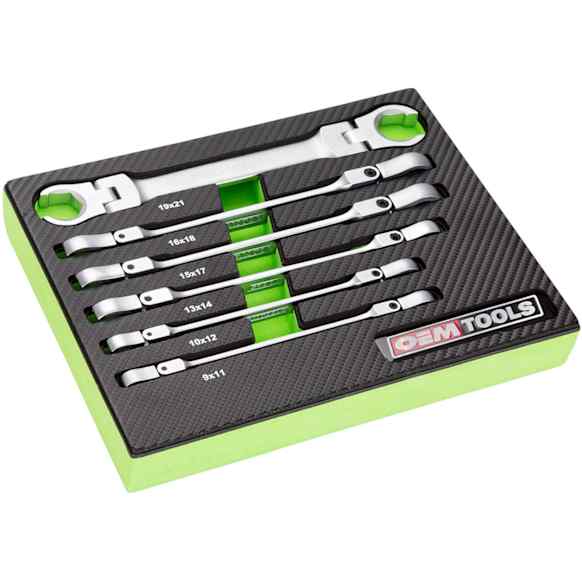 22064 6 Pc Flex Head Metric Flare Nut Wrench Set