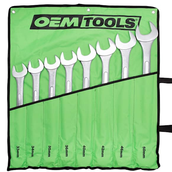 22121 8 Pc. Metric Jumbo Combination Wrench Set 33mm-50mm