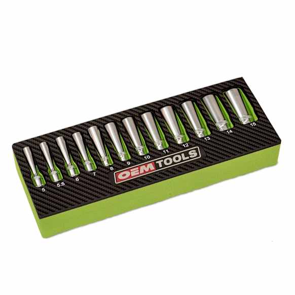 23986 12 Piece 1/4 in. Deep Socket Set (Metric)