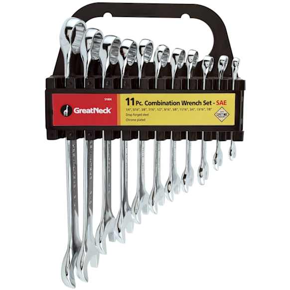 51004 Combination Wrench SAE Set (11 Piece) with Rack