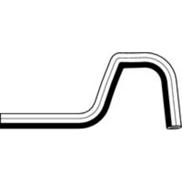 19113 Heater Hose - Black, Rubber, Direct Fit, Sold individually