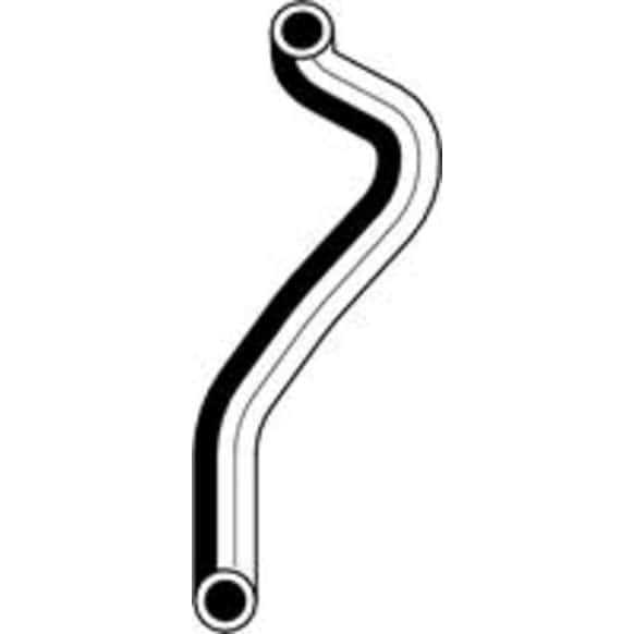 19363 Heater Hose - Black, Rubber, Direct Fit, Sold Individually