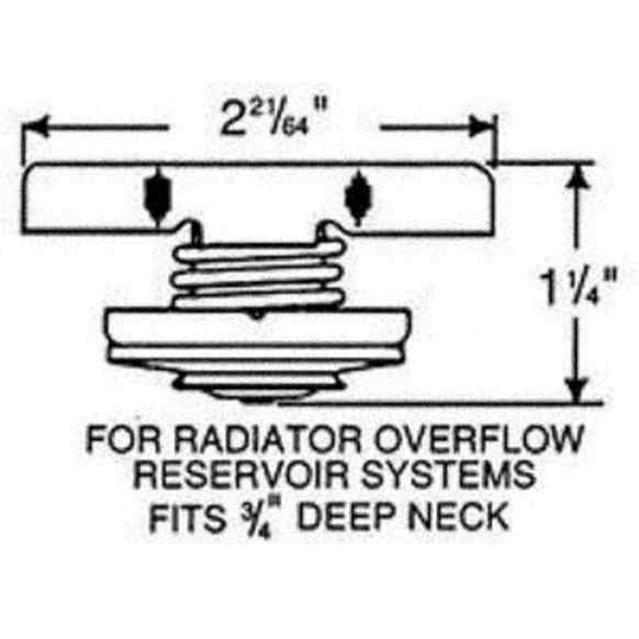 2009 Jeep Wrangler - Radiator Cap, GAS, Round, 18 lbs., Polished, Steel, Sold Individually
