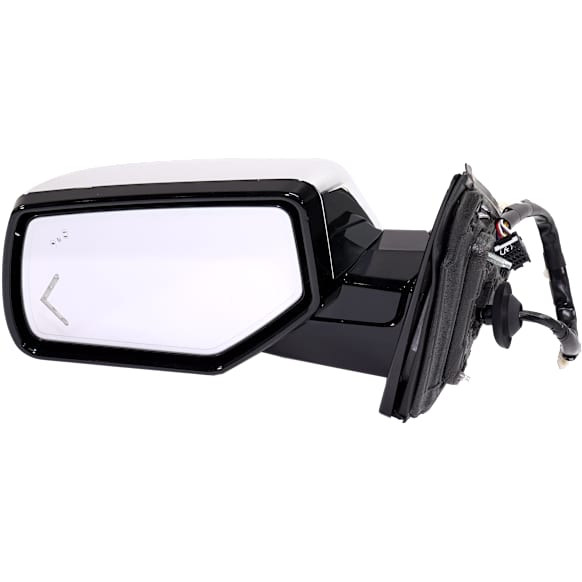 Driver Side Mirror, Power Adjust, Heated, Power Folding, Chrome, In-glass Signal Light, With Memory, With Puddle Light, With Auto-Dimming, With Blind Spot Detection in Glass