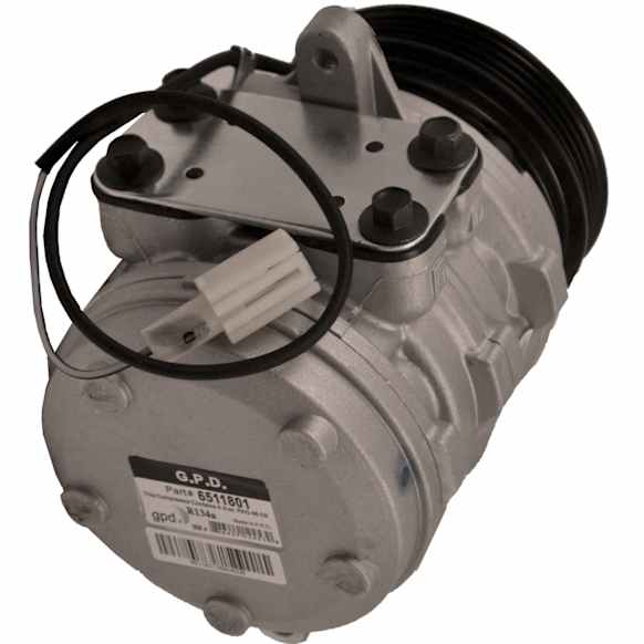 1994 Geo Metro - A/C Compressor, Nipp; 3 Ear; 4 Groove 2.125In X 4In; 10P08E, With Clutch, 4-Groove Pulley, 1.0L 3Cyl, 65 Series