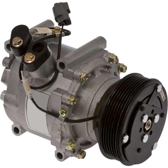 2001 Honda Civic - A/C Compressor, With Clutch, 6-Groove Pulley, 1.7L 4Cyl, 65 Series