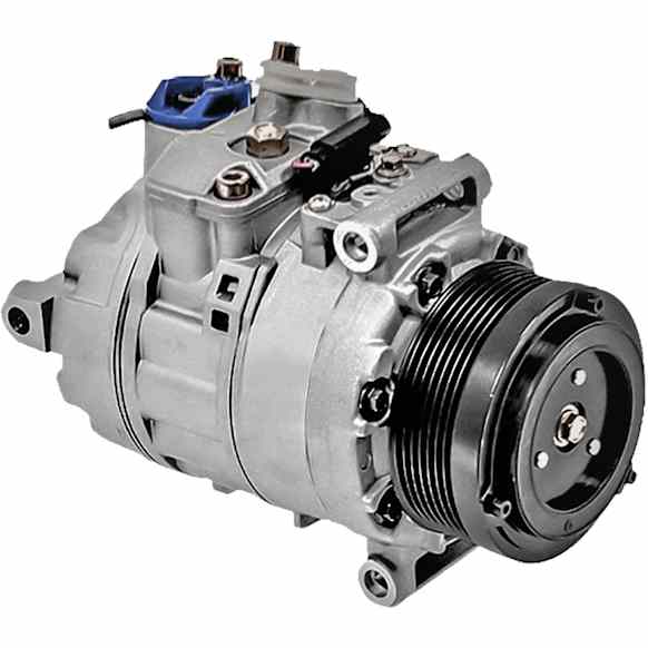 2010 Mercedes Benz S600 - A/C Compressor, Direct Drive Compressor; 7 Groove; 7Seu16C, With Clutch, 7-Groove Pulley, 5.5L 12Cyl, 65 Series
