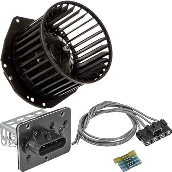 9311264 3-Piece Kit Blower Motor, Includes (1) Blower Motor, (1) Blower Motor Resistor and (1) HVAC Blower Motor Resistor Harness