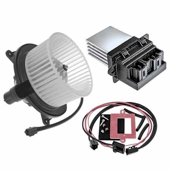 9311277 3-Piece Kit Blower Motor, Includes (1) Blower Motor, (1) Blower Motor Resistor and (1) HVAC Blower Motor Resistor Connector