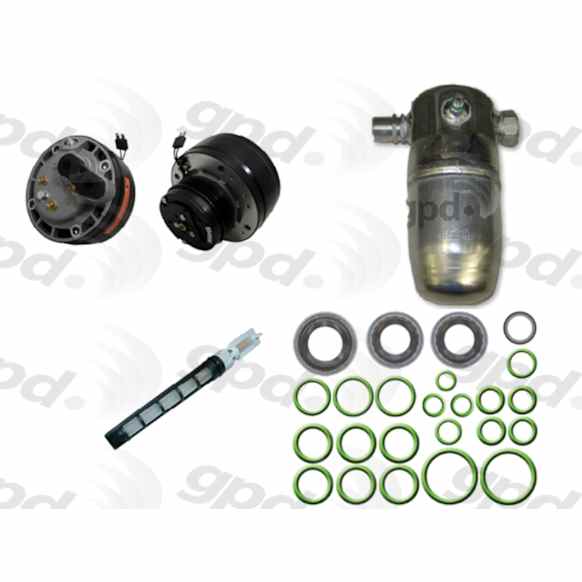 9611665 4-Piece Kit A/C Compressor, With Clutch, 6-Groove Pulley, Includes (1) A/C Compressor, (1) A/C Accumulator, (1) A/C Orifice Tube and (1) A/C O-Ring and Gasket Seal Kit