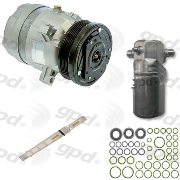 9611690 A/C Compressor Kit, Includes (1) A/C Compressor, (1) A/C Accumulator, (1) A/C Orifice Tube, (1) A/C O-Ring and Gasket Seal Kit