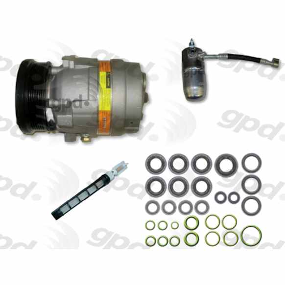 1998 Chevrolet Camaro - 4-Piece Kit A/C Compressor, With Clutch, 6-Groove Pulley, 3.8L 6Cyl, Includes (1) A/C Compressor, (1) A/C Accumulator, (1) A/C Orifice Tube and (1) A/C O-Ring and Gasket Seal Kit