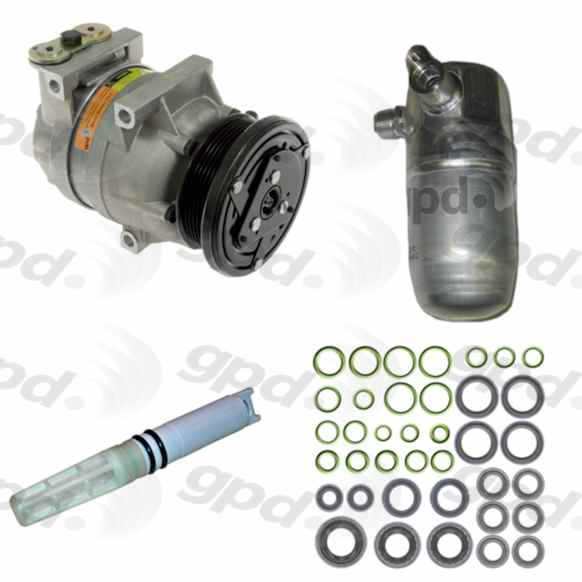 9611786 A/C Compressor Kit, Includes (1) A/C Compressor, (1) A/C Accumulator, (1) A/C Orifice Tube, (1) A/C O-Ring and Gasket Seal Kit