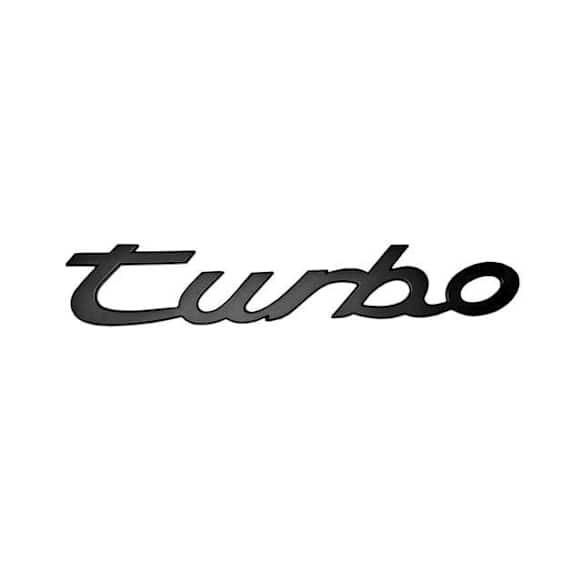 Genuine Porsche Emblem "Turbo" (Black) - Replaces OE Number 951-559-093-00