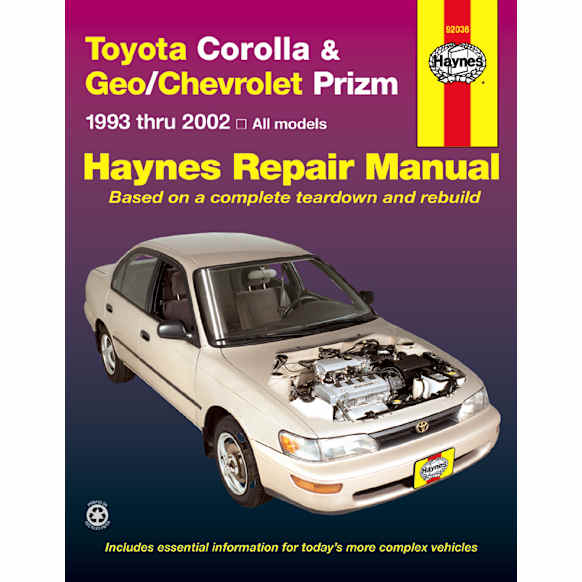 1996 Geo Prizm - Repair Manual - Repair manual, Sold individually