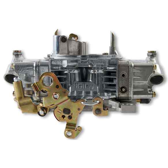 0-80573S  Supercharger Double Pumper Carburetor-Draw-Thru-750 CFM-4150-Mech. Secondaries-Shiny-Gas