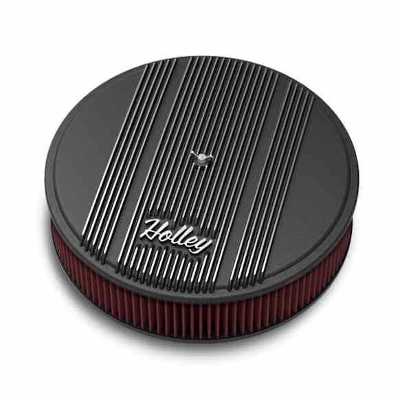 120-153 Universal, Air Cleaner Assembly - Black Die-cast aluminum  Sold individually
