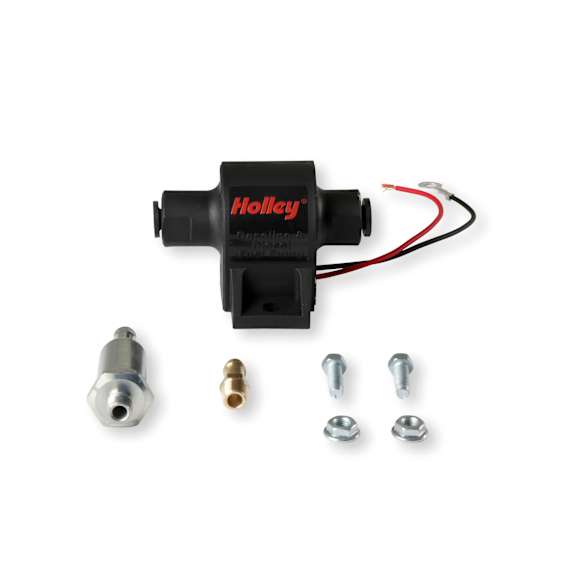 12-425 Universal, 25 GPH HOLLEY MIGHTY MITE ELECTRIC FUEL PUMP, 1.5-2.5 PSI, Power Sport and Lawn & Garden Fuel Pump Compatible with all fuels and fuel additives
