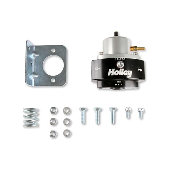 12-880KIT Universal, Carb/EFI adjustable billet by-pass return style fuel pressure regulator 6AN Kit with Fuel Pressure Gauge,Boost Reference - 1