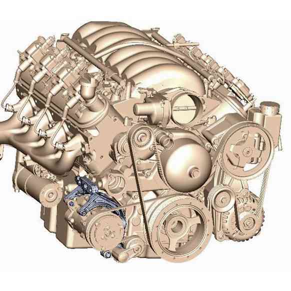 20-160BK Universal, Low-Mount LS Drive System (A/C) w/ Sanden SD7 Comp. - Passenger Side, Black