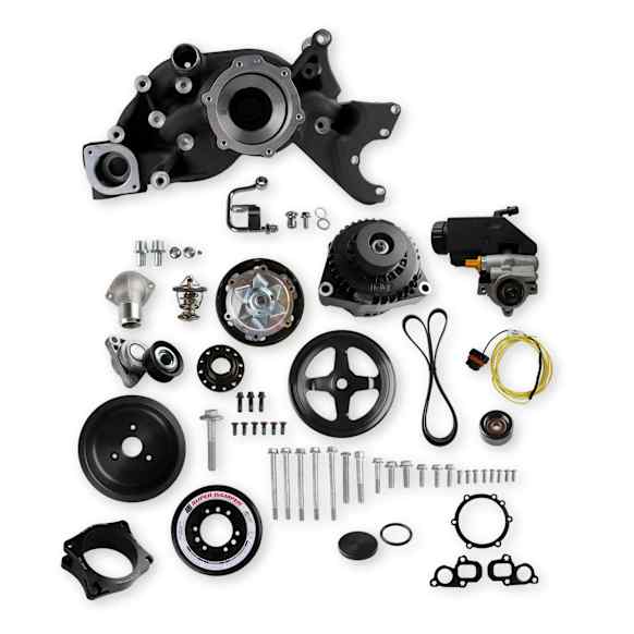 20-201BK Universal, Premium Mid-Mount Race Accessory System - Black Finish- Fits Gen V LT Engine