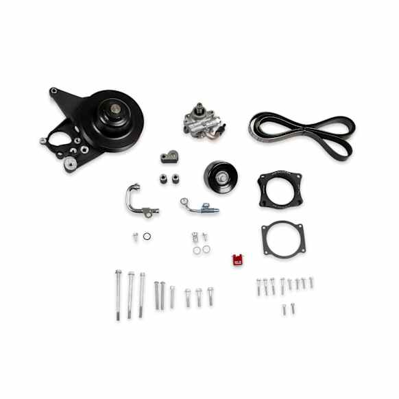 20-222BK Universal, Hydraulic Power Steering Add-on System for LT4 Wet Sump Engines- Black Finish