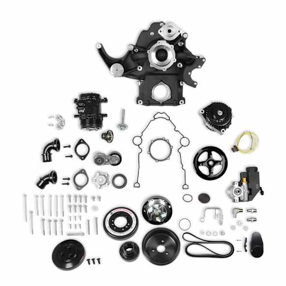 20-292BK Universal,  Premium Mid-Mount Complete Accessory System- Black Finish- Gen III Hemi Engine - Non VVT