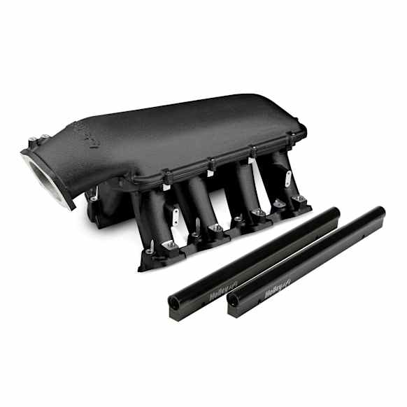 300-117BK EFI Hi-Ram Intake for 105mm GM LS3/L92 Throttle Body - Longitudinal Mount Plenum Top