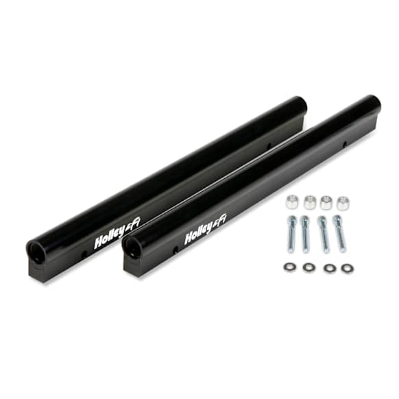 534-204 Universal, EFI Series Fuel Rail - Anodized Black Aluminum  Set of 2
