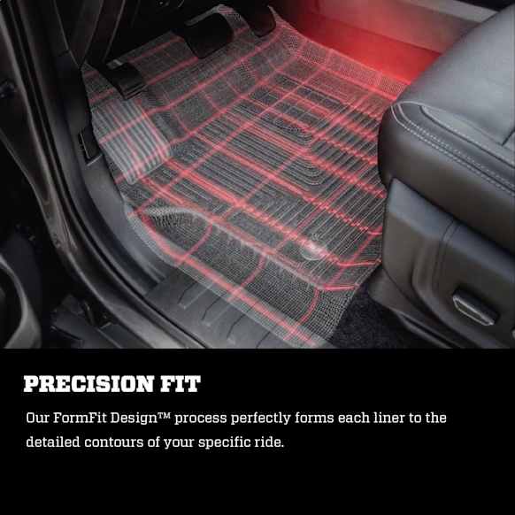 18361 Front Row Weatherbeater Series Molded Floor Liner, Black Made of Thermoplastic