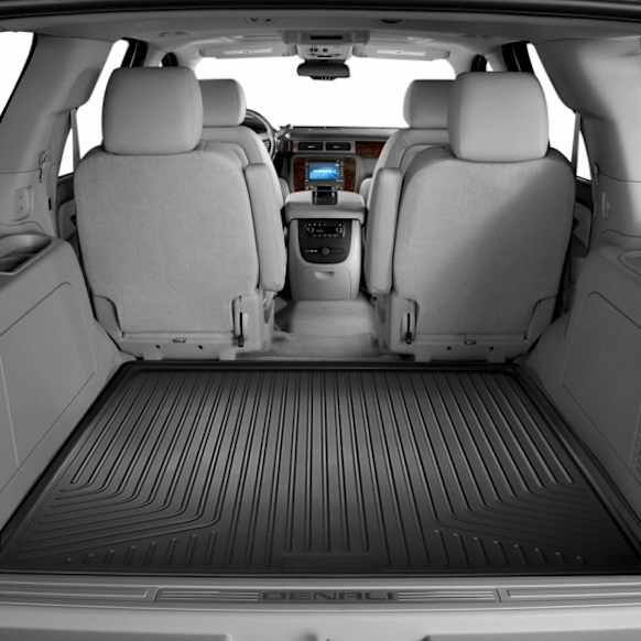 2023 Cadillac Escalade ESV - Cargo Mat, Black, Molded Cargo Liner, Sport Utility, Behind Second Row Seat, Over Folded Flat Third Seat, Made of Thermoplastic
