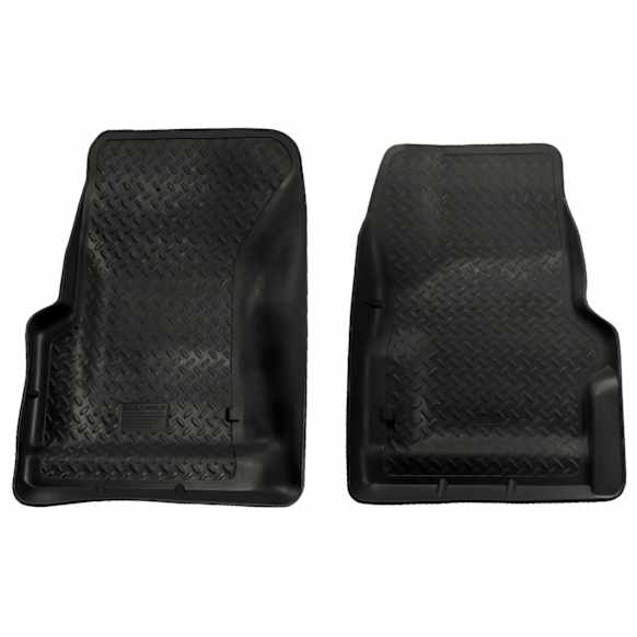 1999 Jeep Wrangler - Classic Style Series, Black, Front Row, Molded Floor Liner, 2-Door, Sport Utility, 4WD, Made of Rubberized Thermoplastic Elastomer