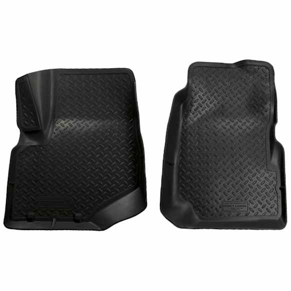 2006 Saab 9-7x - Classic Style Series, Black, Front Row, Molded Floor Liner, Sport Utility, AWD, Made of Rubberized Thermoplastic Elastomer