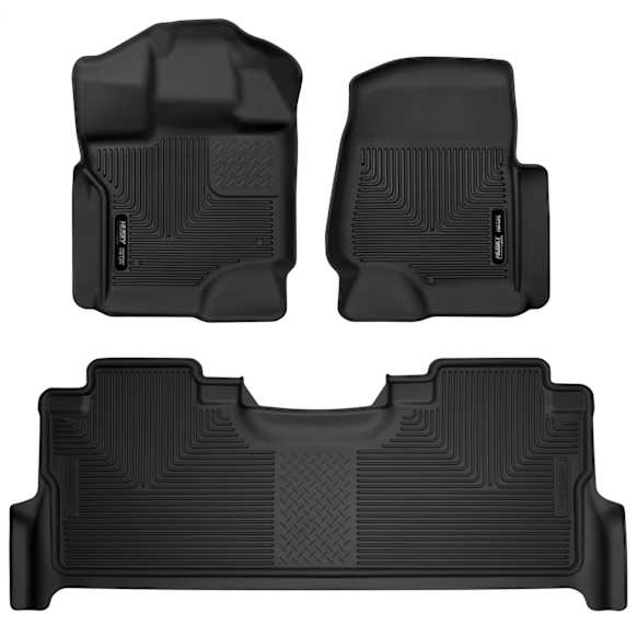 53388 Front and Rear X-act Contour Series Molded Floor Liner, Black Made of Rubberized/Thermoplastic