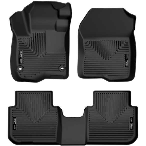 53648 Front and Second Row X-act Contour Series Molded Floor Liner, Black Made of Rubberized/Thermoplastic
