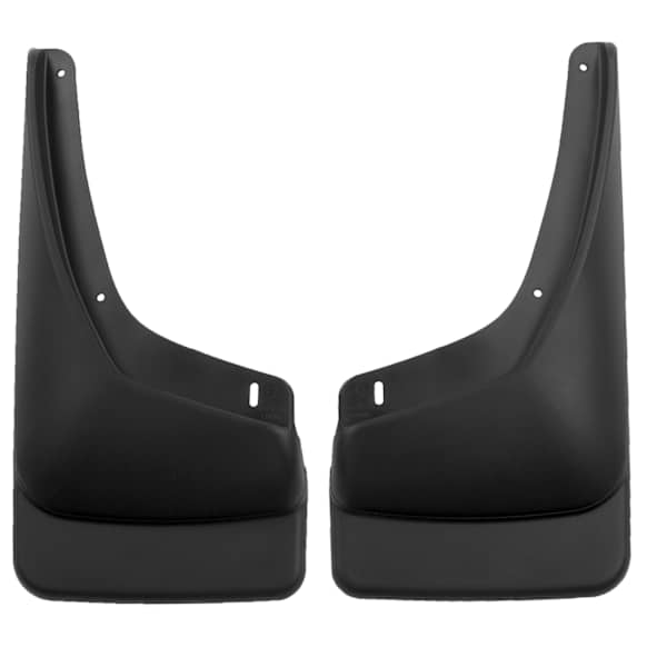 2003 Chevrolet Silverado 1500 HD - Front, Driver and Passenger Side Mud Flaps, Without Fender Flare, Used With Single or Dual Rear Wheel (Dually) Models, Vehicle Does Not Have Fender Flare, Black, Plastic